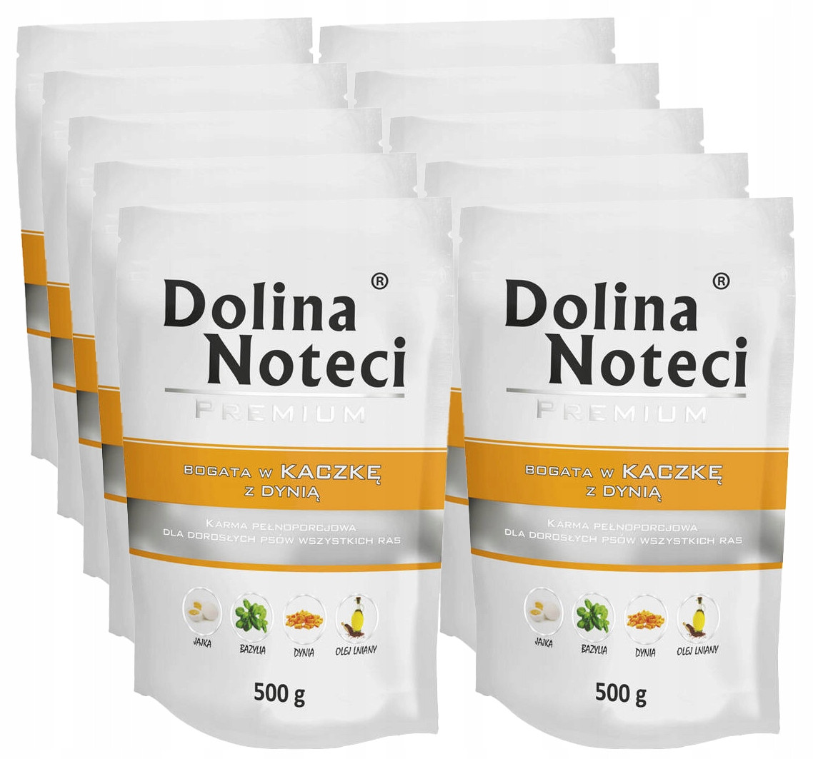 Dolina Noteci Premium Krmivo mokré pro psa sáček Set 10x500g Kachna