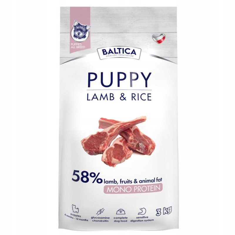Baltica Nutraceutic Hypoallergenic Puppy Lamb & Rice S/m/l 3 kg