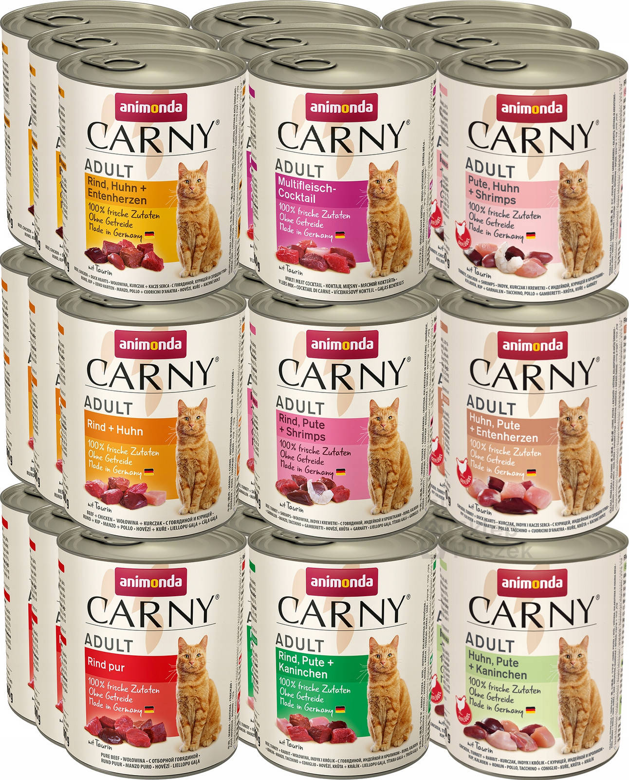 Animonda Kočka Carny MIX základních příchutí plechovka Set 27x800g