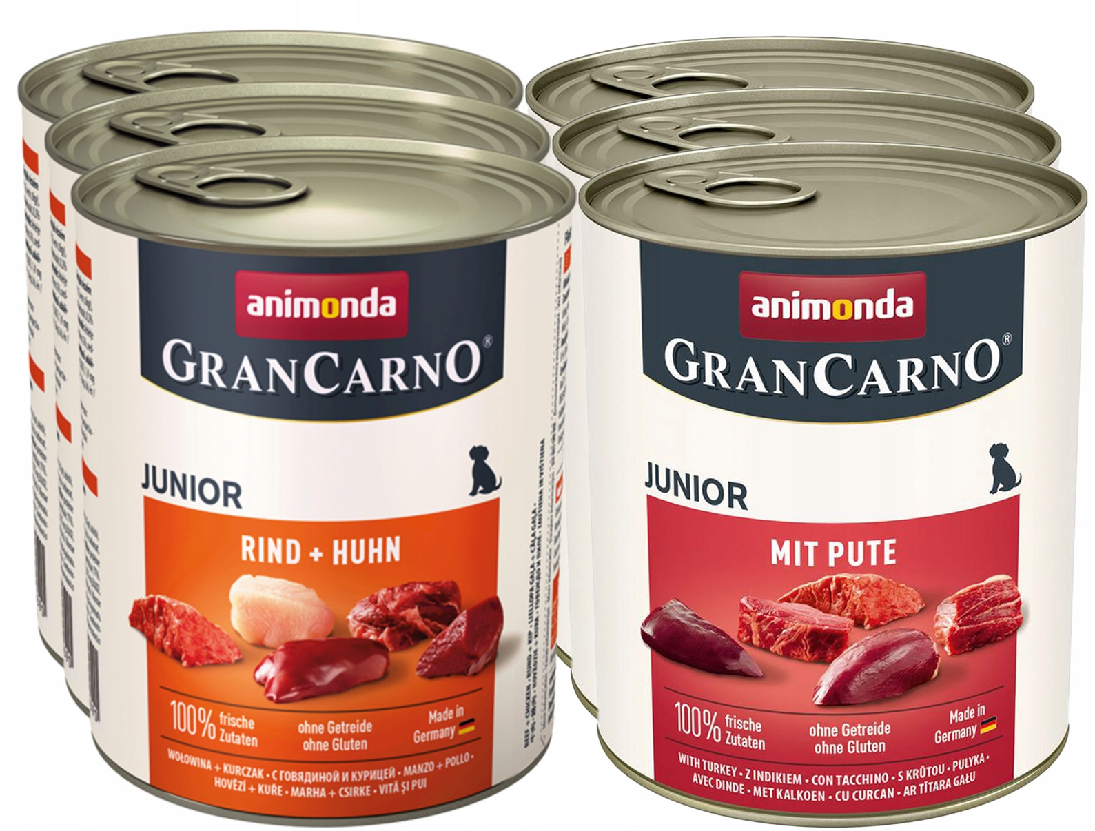Animonda Pes GranCarno Junior MIX všech příchutí Set 800g x6