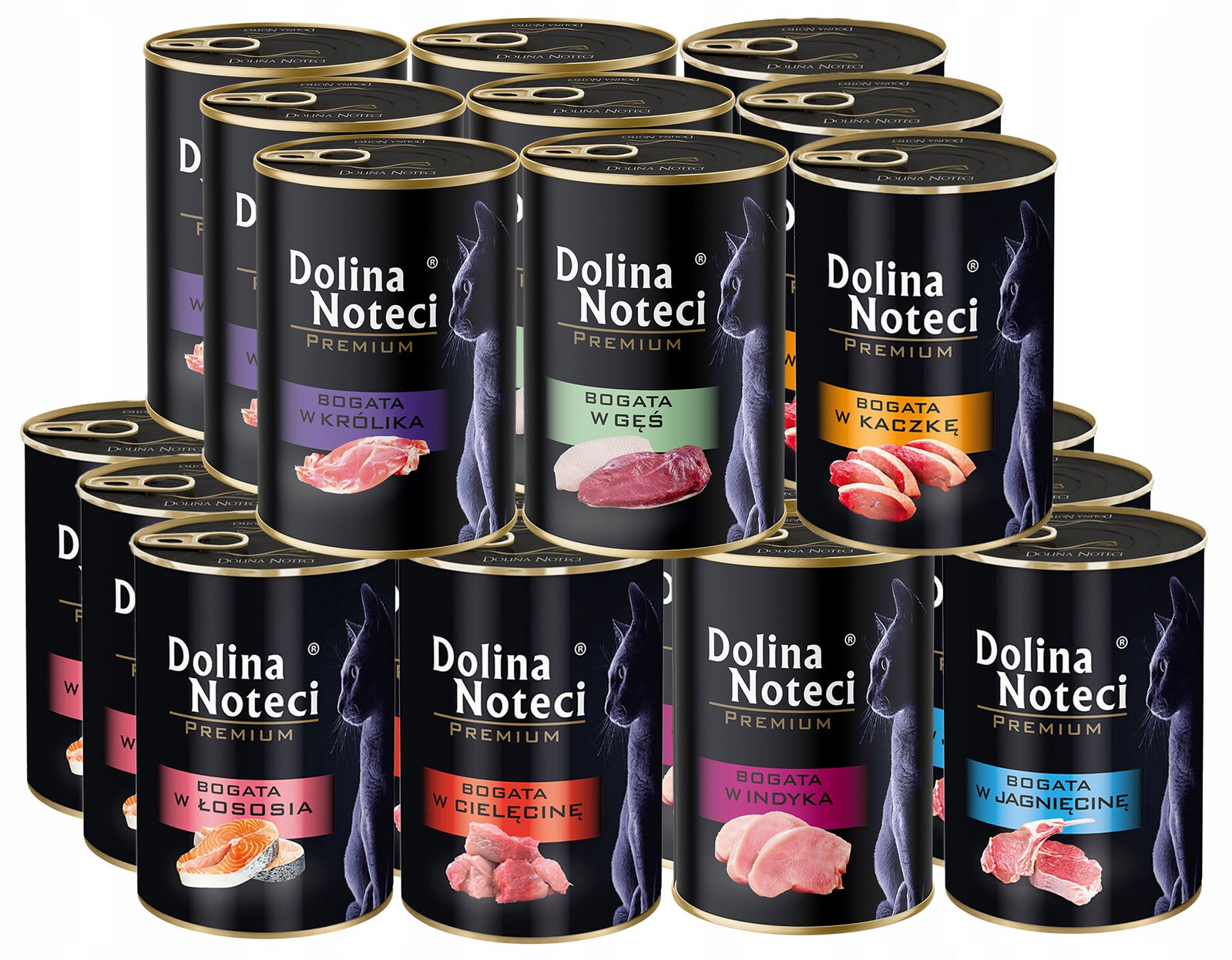 Dolina Noteci Premium Krmivo mokré pro kočky konzerva MIX všech 21x400g