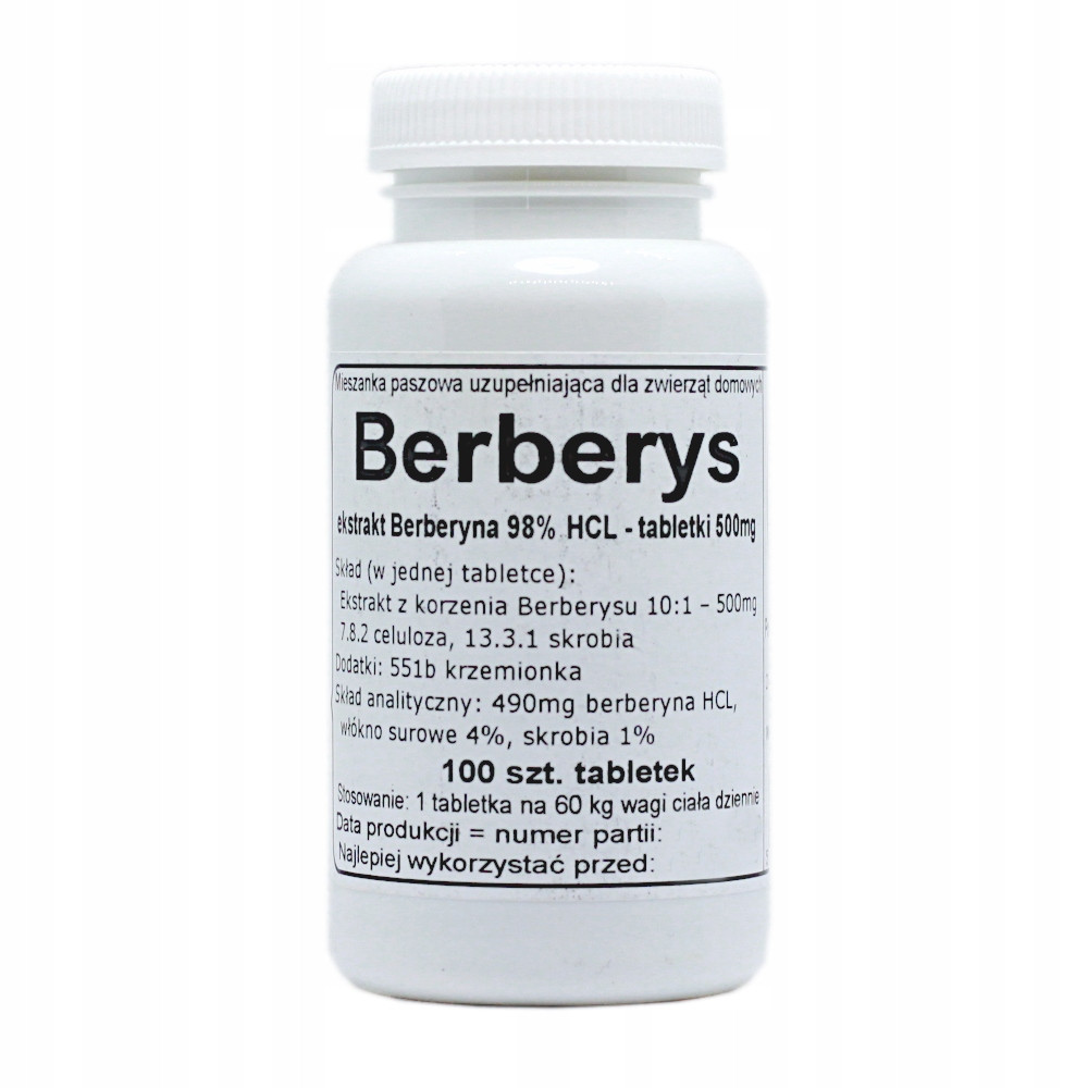 Dřišťál extrakt Berberin 98% Hcl 500 mg 100 kusů
