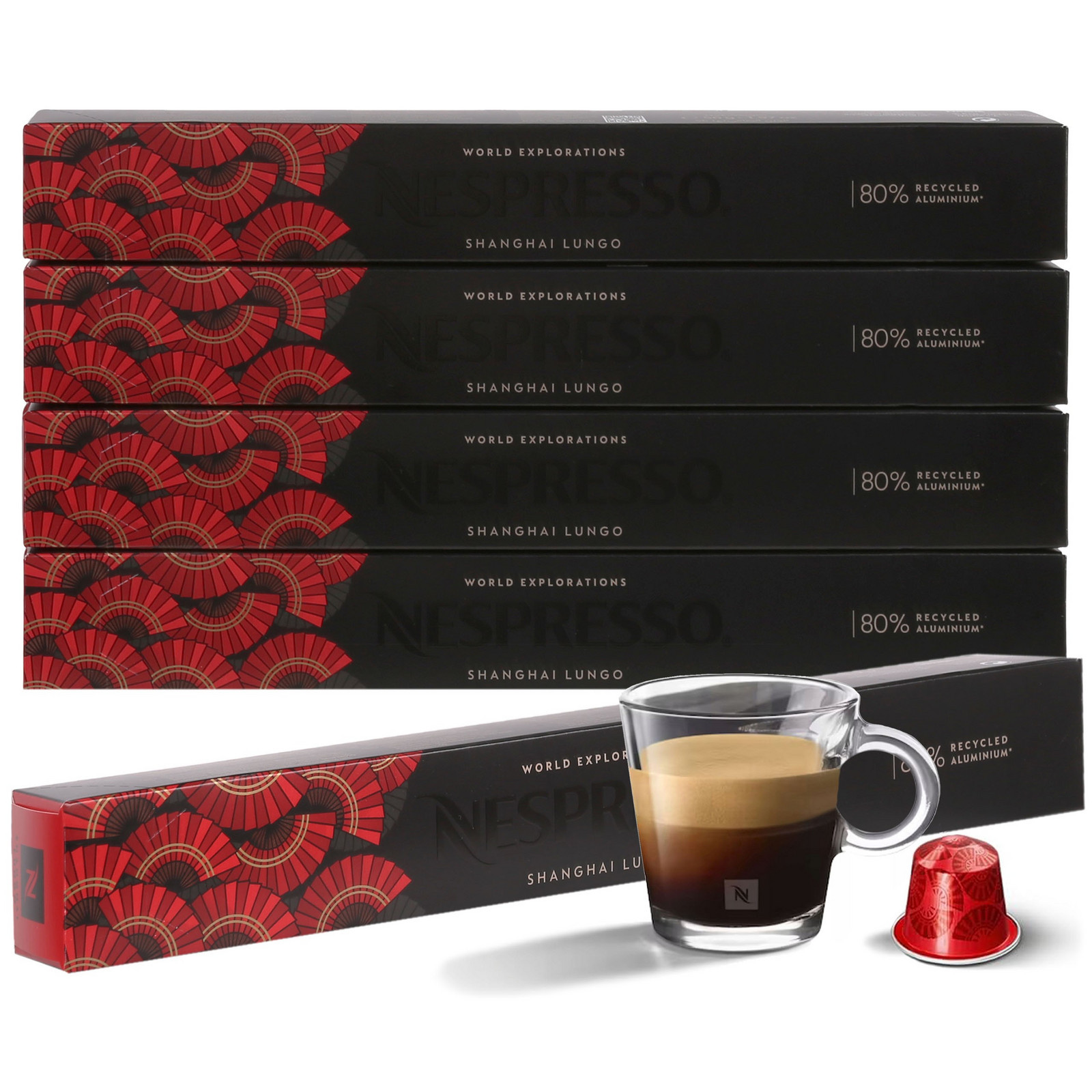 Káva v kapslích s příchutí Shanghai Lungo Nespresso 50 kapslí