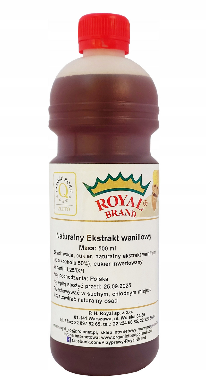 Vanilkový extrakt Přírodní Vanilka 500ml Třída 1