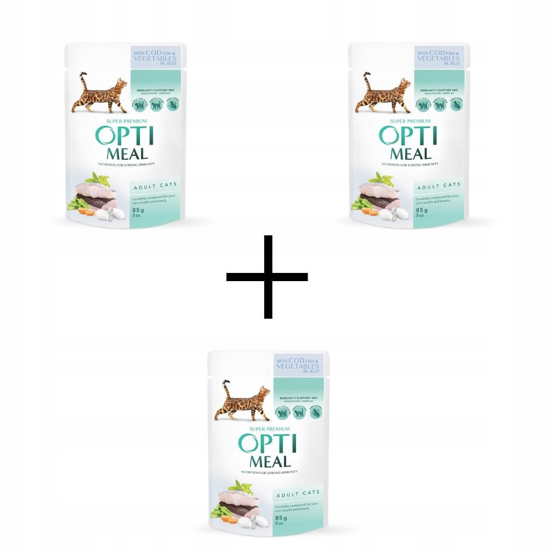 24+12-85 g Optimeal „Sterilised“ mokré krmivo pro kočky losos a borůvky