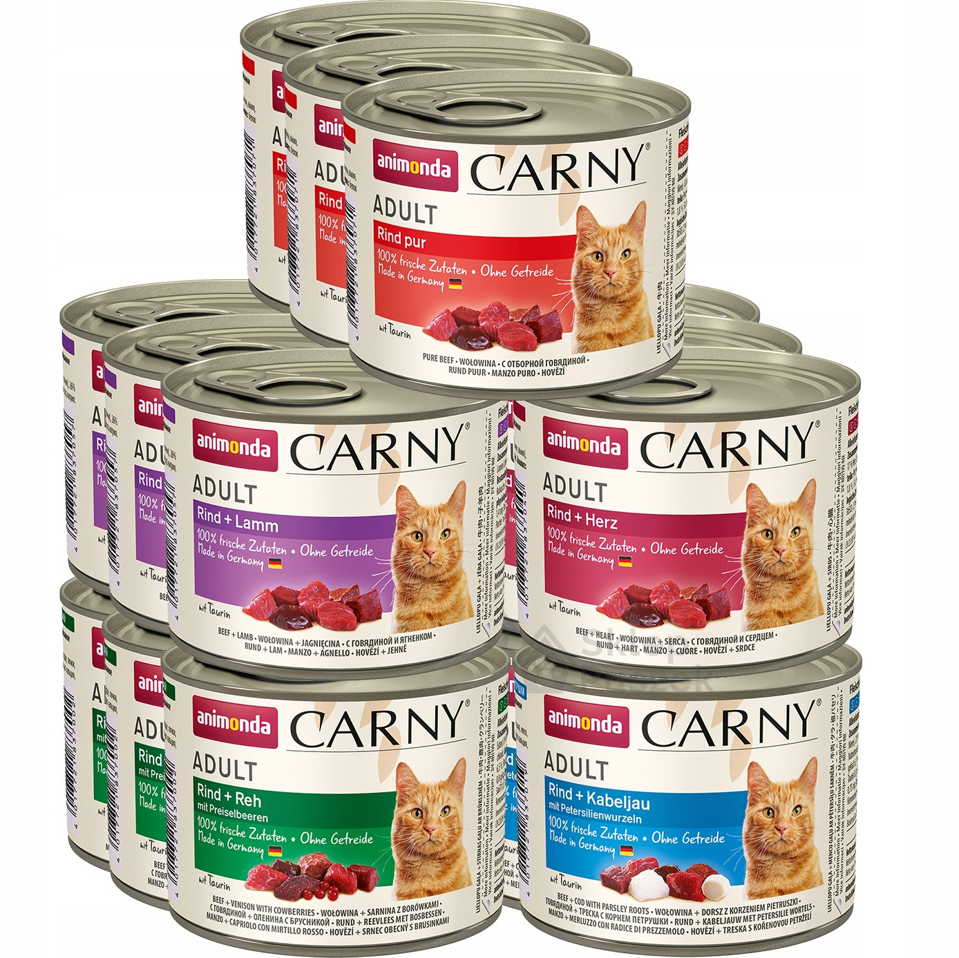 Animonda Kočka Carny Adult MIX bez drůbeže konzerva Set 15x200g