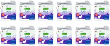 Kozí mléko bez laktózy, 12 kusů po 0,5 L. Uht 2,5 % tl. 13.09.2025