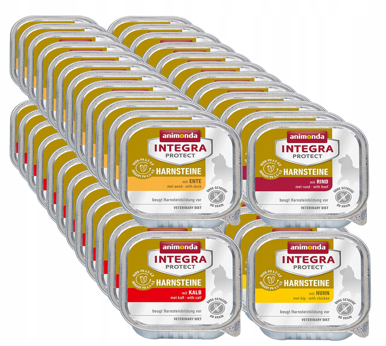 Animonda Integra Urinary (Harnsteine) 48x100g MIX 4 příchutí (na kameny)