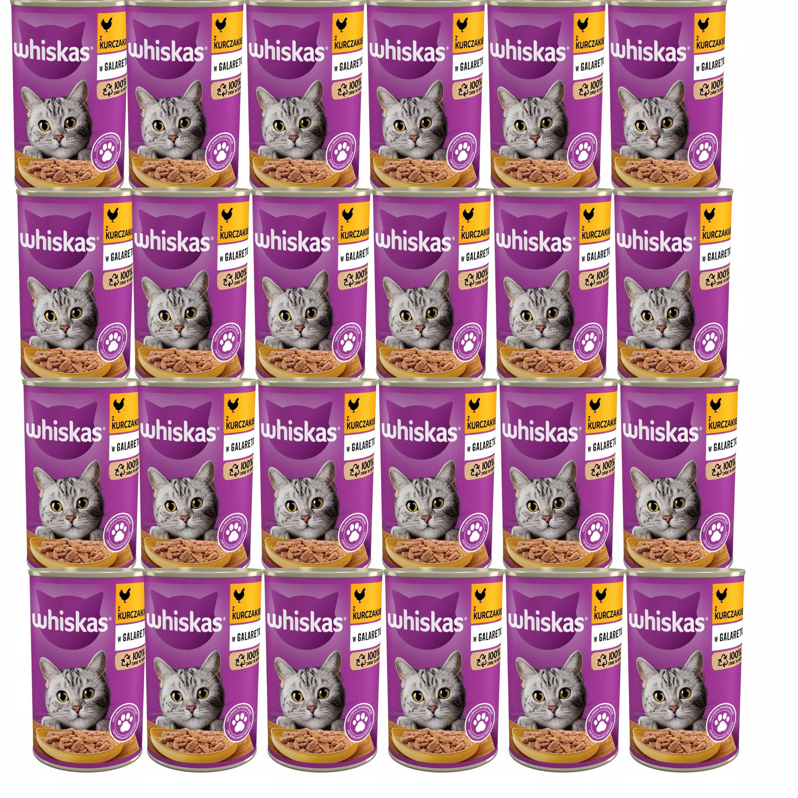 Krmivo mokré Whiskas Adult Kuře v želé 400 g 24 konzerv
