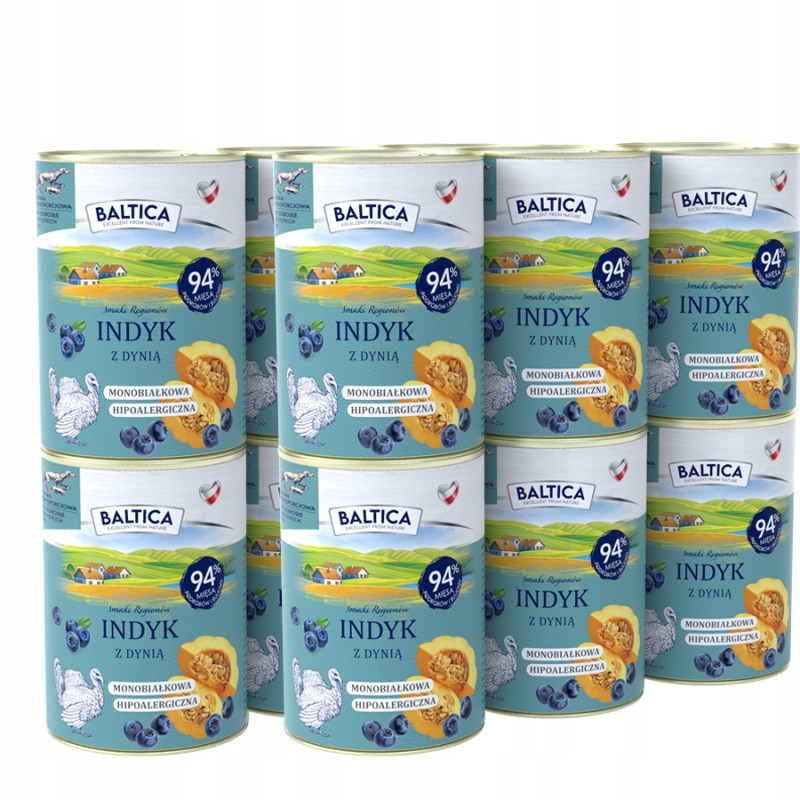 Baltica Krmivo mokré Krůta s dýní 12 x 400g bezobilná monoproteinová