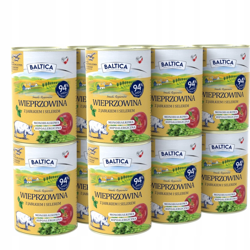 Baltica Krmivo mokré vepřové s jablkem 12x400g bez obilovin