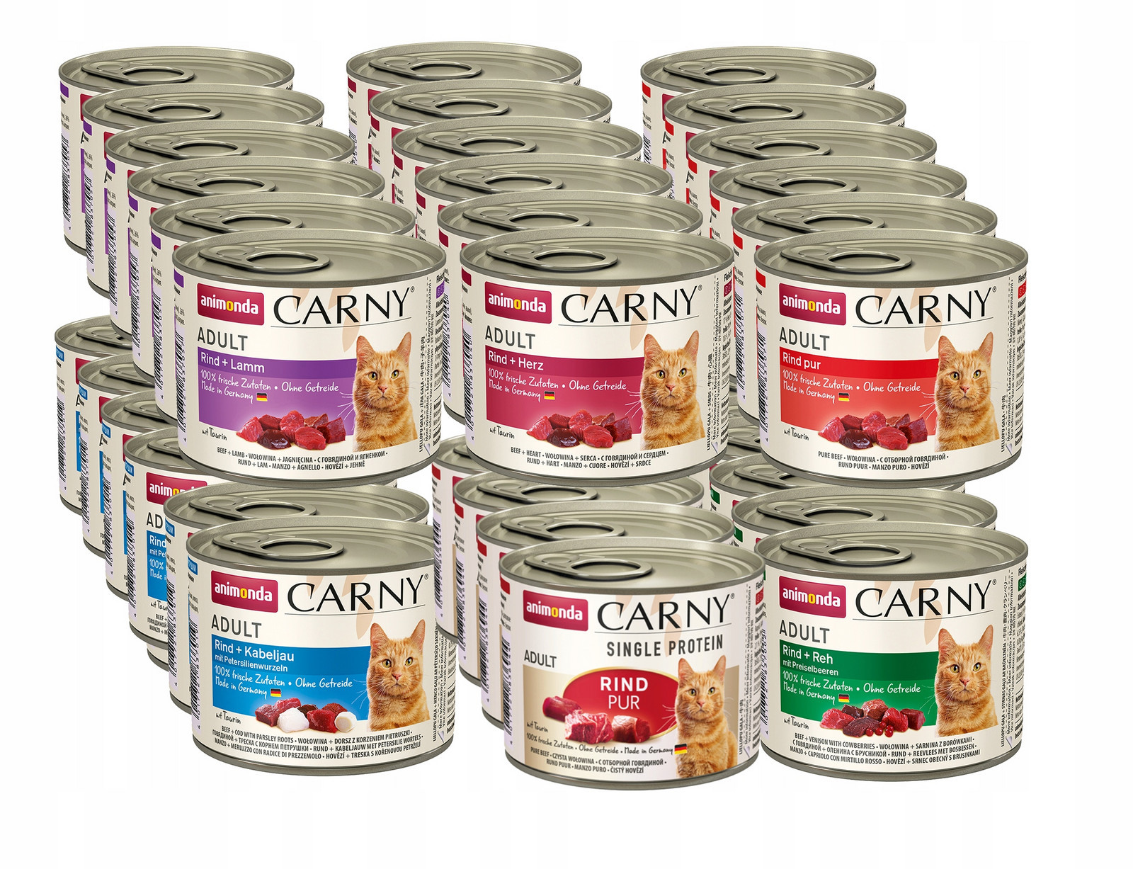 Animonda Carny Adult mix chutí bez drůbeže Sada konzerv 200g x36 Single