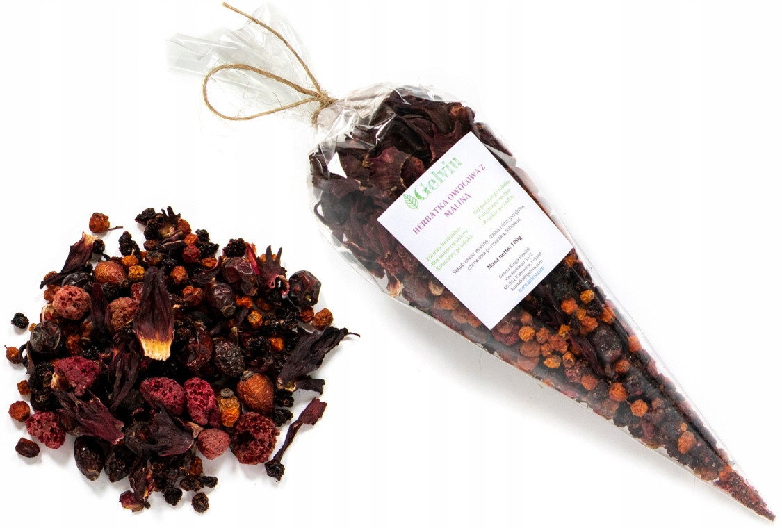 Dárky pro hosty Drobné dárky Poděkování Čaj malinový 50g 10 Ks