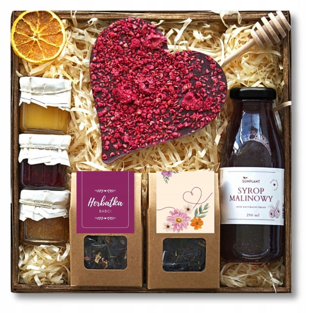 Dárková Sada Ke Dni Babiček čokoláda, 2 čaje, sirup, med