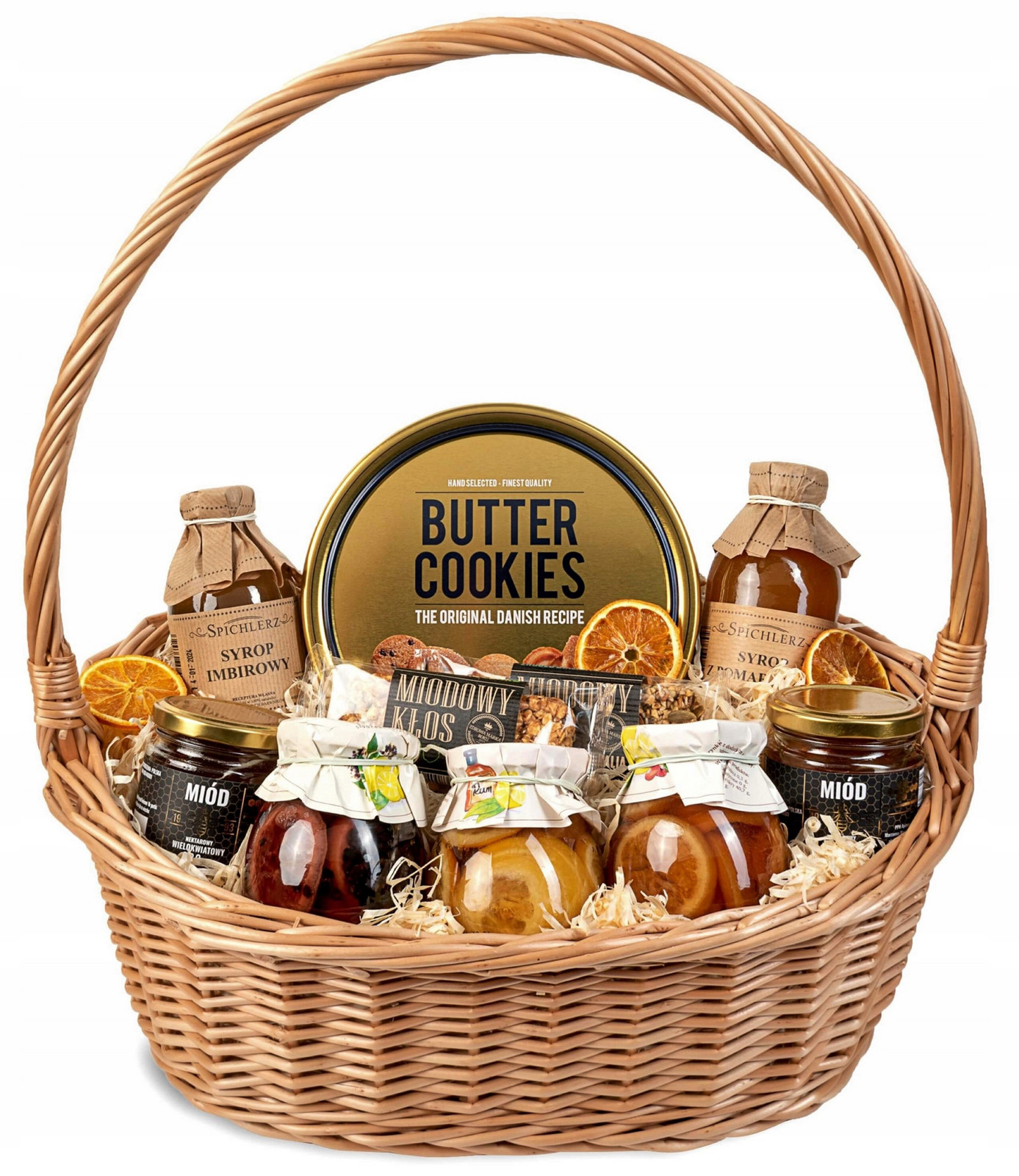 Dárkový koš sušenkami sada sladkostí medu