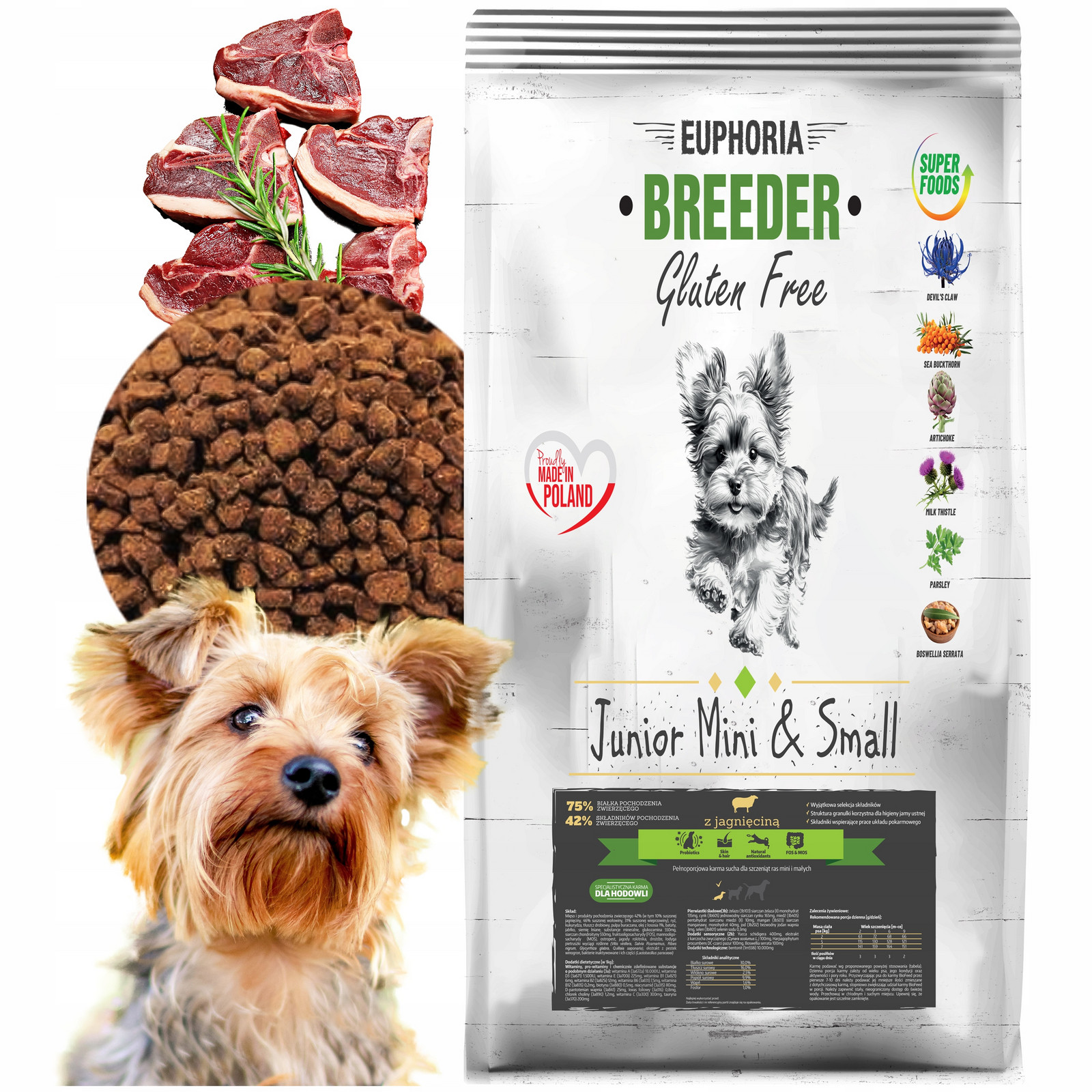 BioFeed suché krmivo Junior jehněčí 15 kg Dárek Multi-vitum