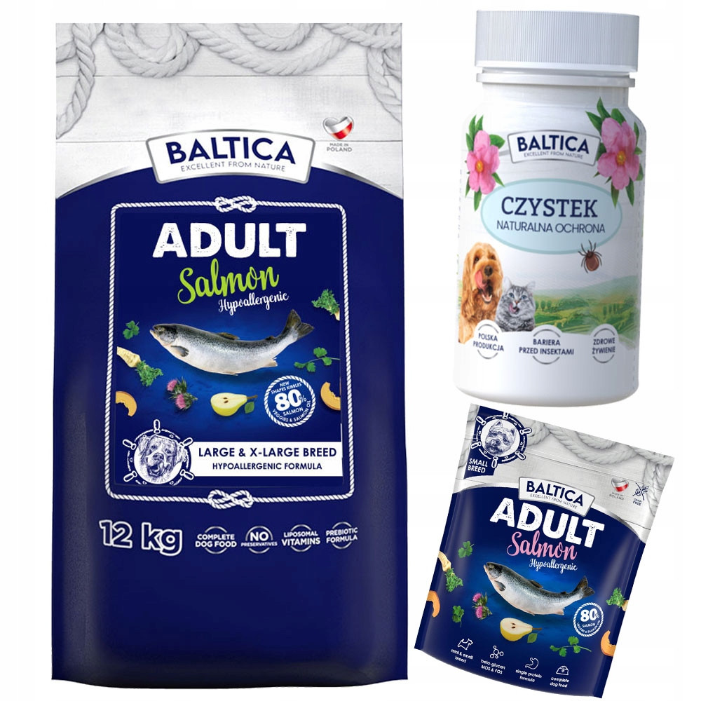 Baltica Salmon Hypoallergenic L/XL 12kg Hypoalergenní S Lososem Velká Plemena