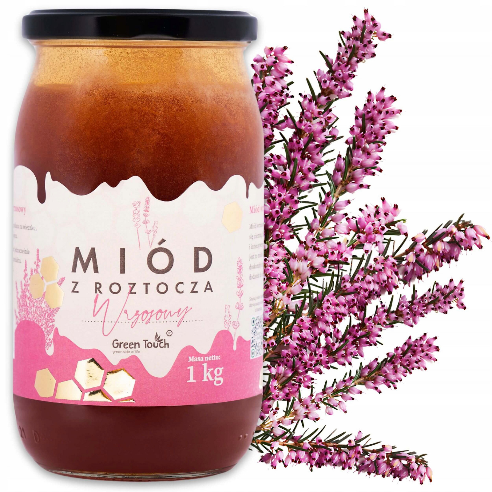 Vřesový Med 1 kg polský přírodní a pravý Včelín Medy Z Roztoče