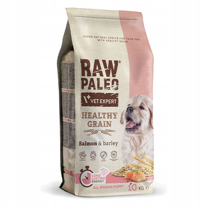 Raw Paleo Healthy Grain Salmon & Barley Puppy S Lososem 10 kg Štěňata