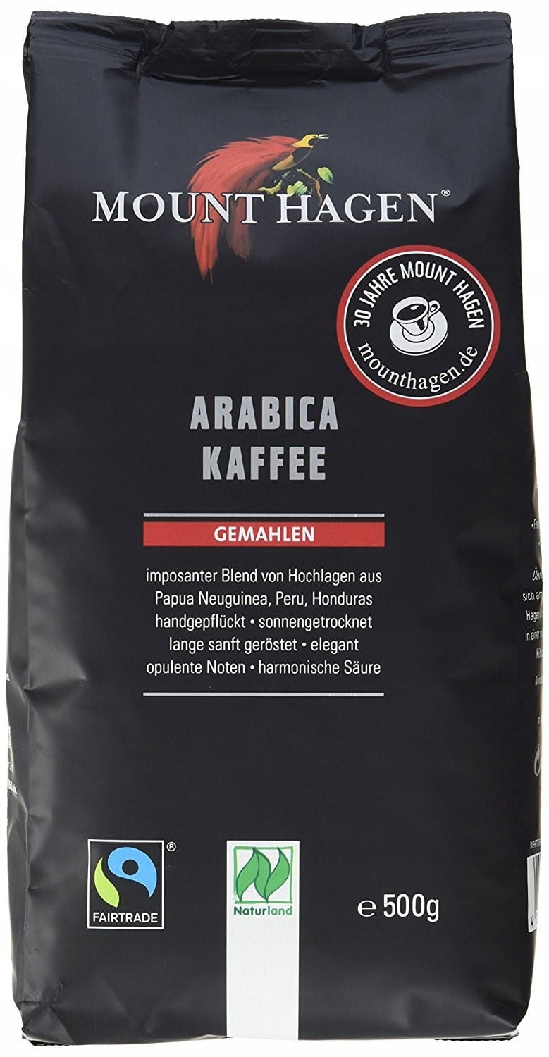 Káva Mletá Arabica 100 % Fair Trade Bio 500 g Mount Hagen