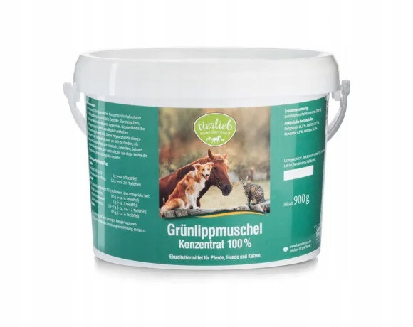 Tierlieb Mulč zelený pro psy, kočky a koně 900 g prášek