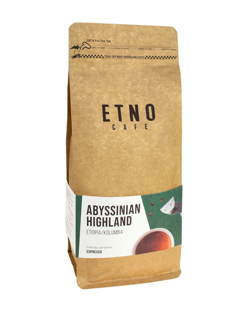 Káva zrnková Etno Cafe Abyssinian Highland 1kg videokniha Bonus