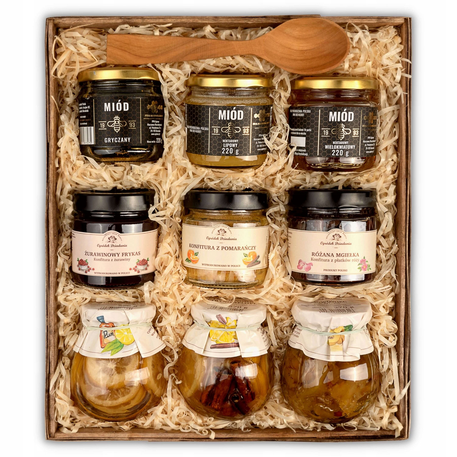 Dárkový koš sada na dárek medu džemy