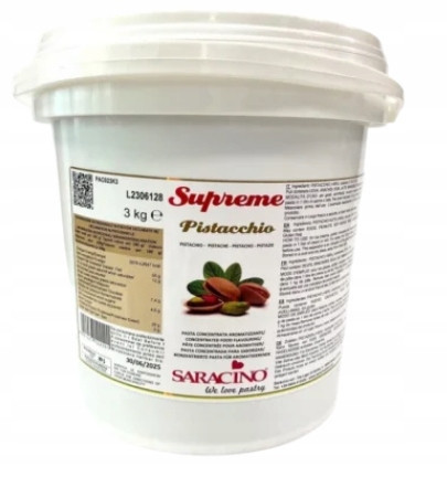 Italská pistáciová pasta 100% velká 3 kg kbelík Saracino přírodní