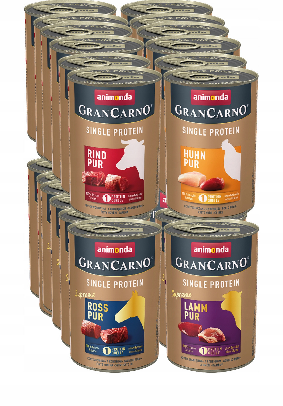 Animonda Single Protein Supreme MIX všech příchutí Set 400g x24