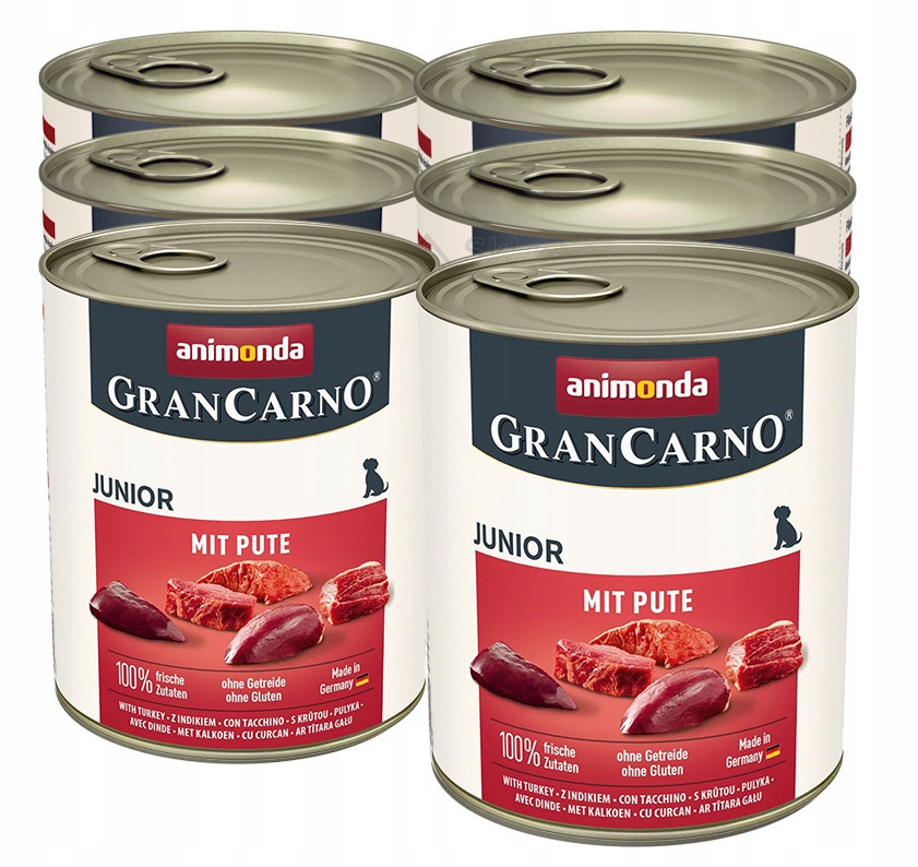 Animonda Pes GranCarno Junior Set 6x800g Krůta 800g