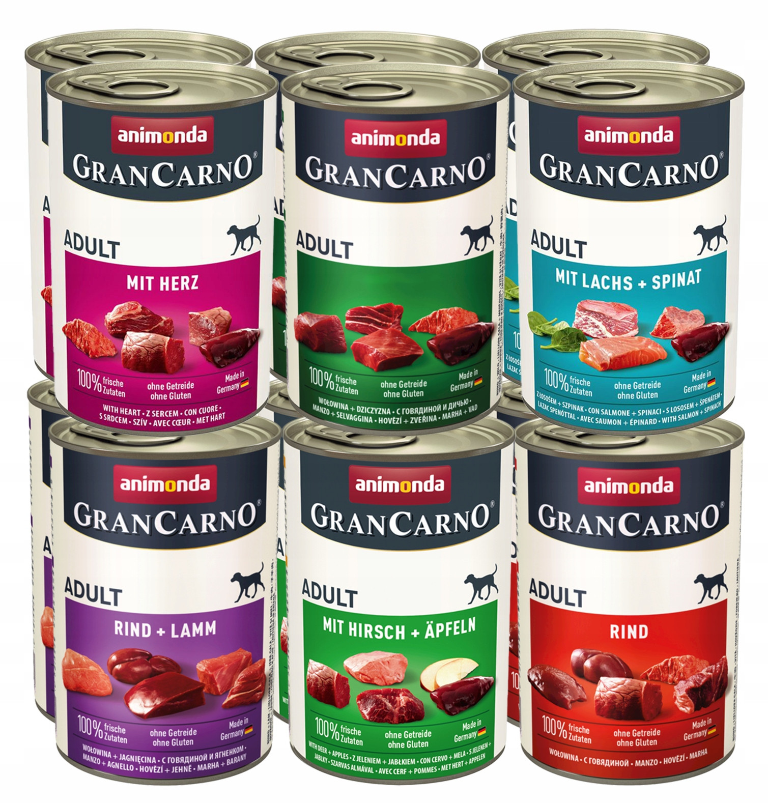 Animonda Pes GranCarno Adult Set MIX 6 příchutí Bez Drůbeže 12x400g