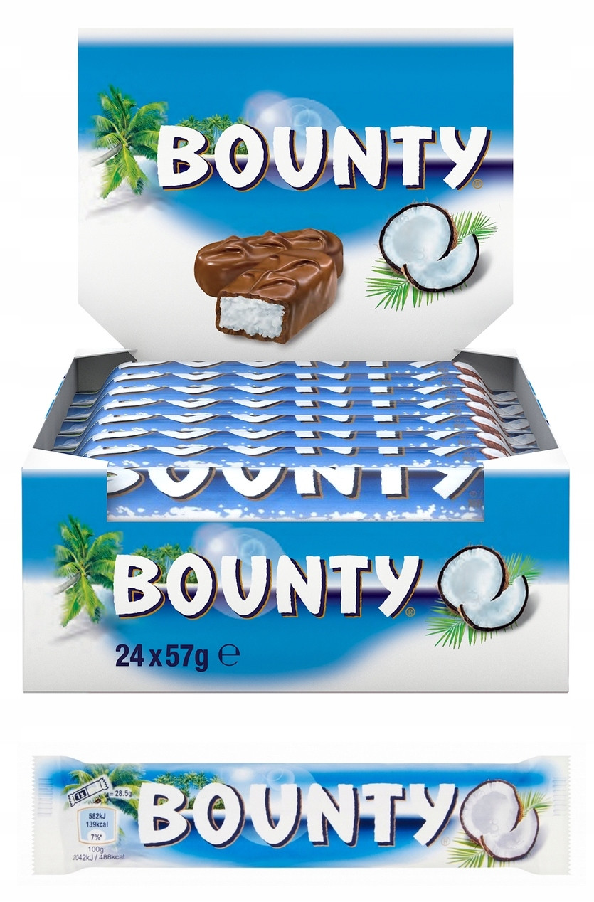 Bounty kokosová tyčinka 2x28,5g=57g Balení 24KS