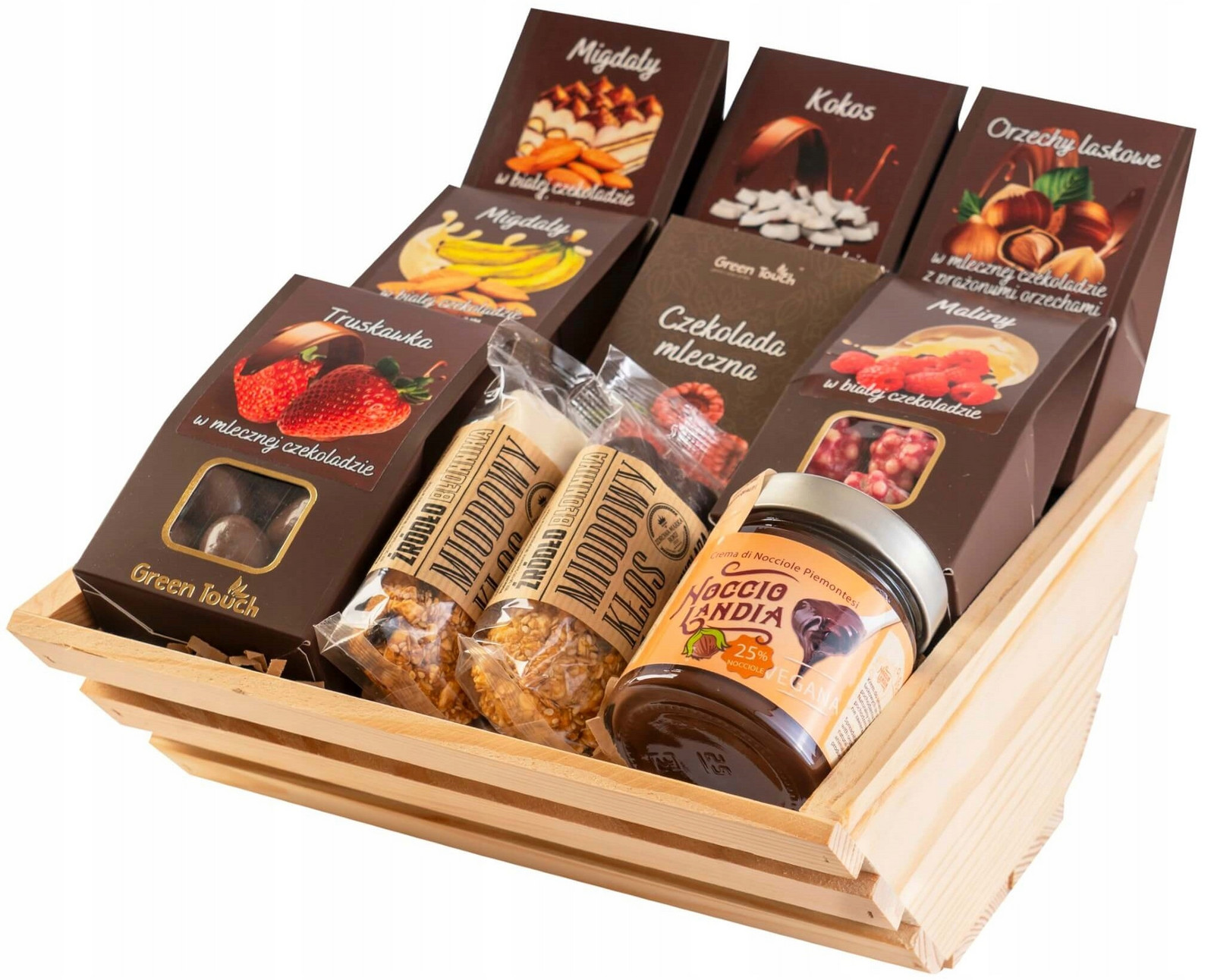 Dárkový Koš Box sada sladkostí ovoce lyofilizované v čokoládě