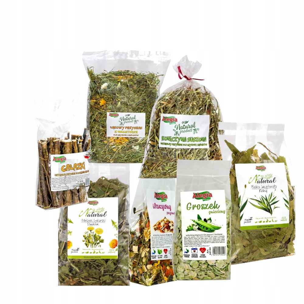 Sada 7 pochoutek pro křečka, králíka a morče mix Alegia