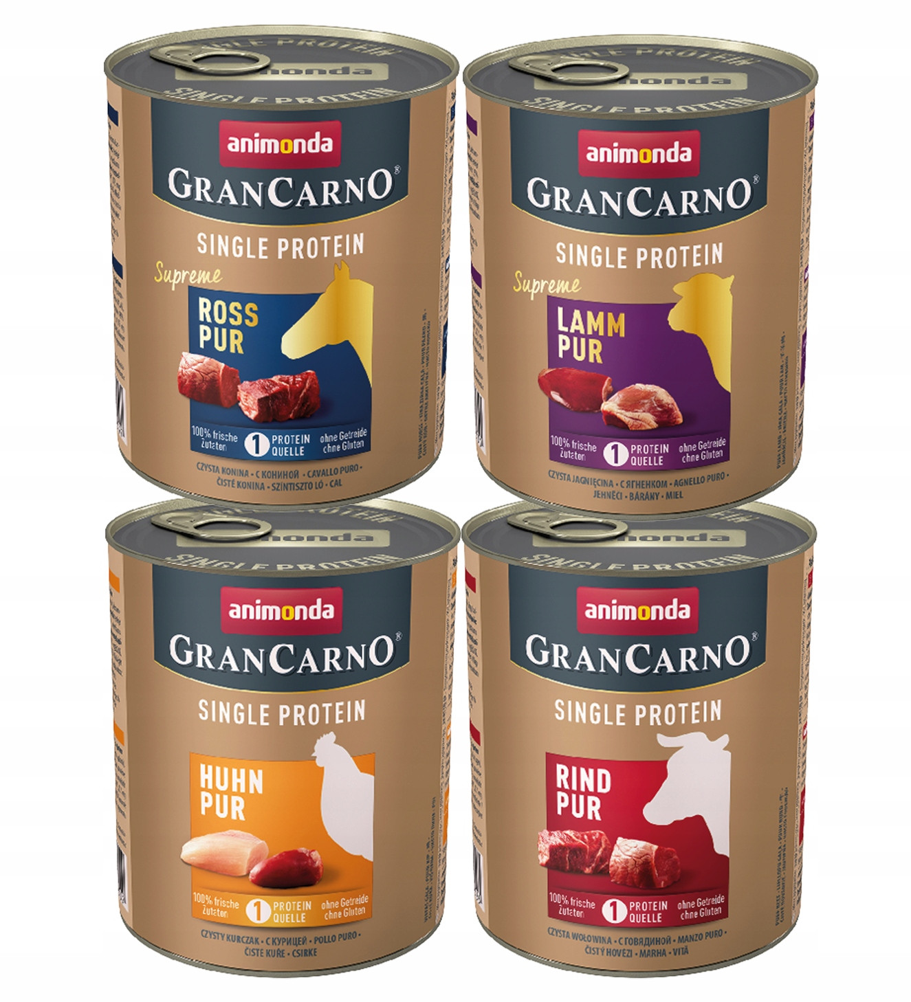 Animonda GranCarno Single Protein Supreme mix chutí Set 800g x4
