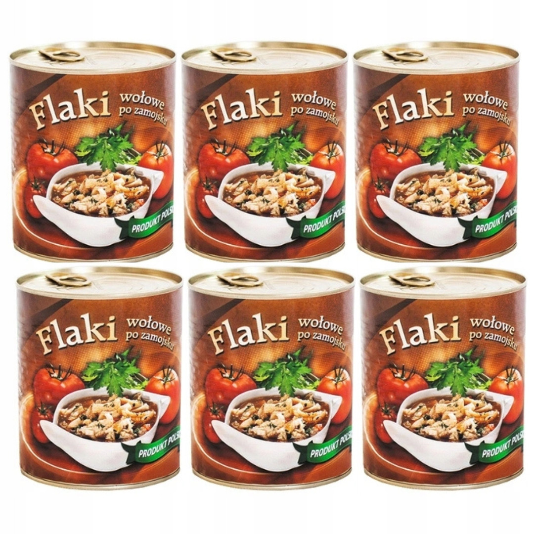 Hovězí dršťky po zamojsku Plechovka tradiční chuti ideální pro kempování 6 kusů