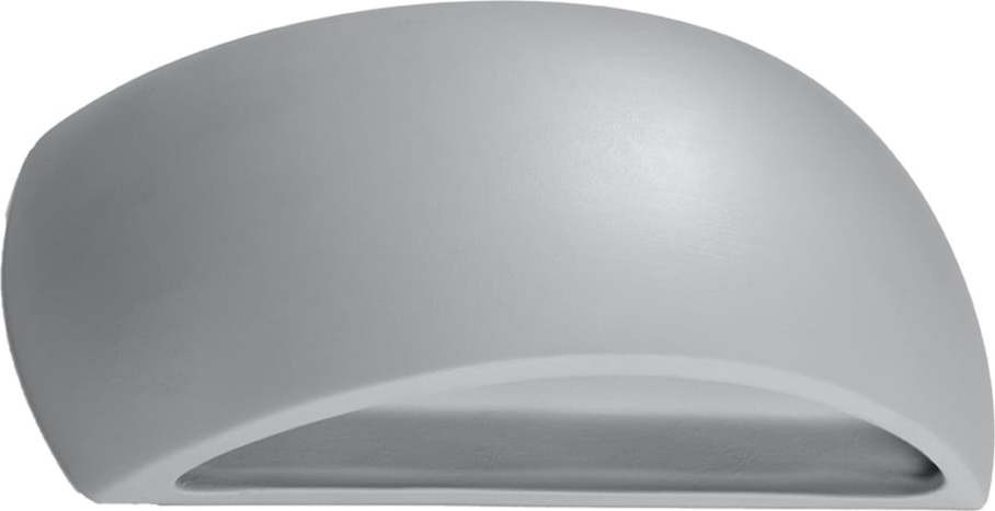 Šedé keramické nástěnné svítidlo Nice Lamps Palermo