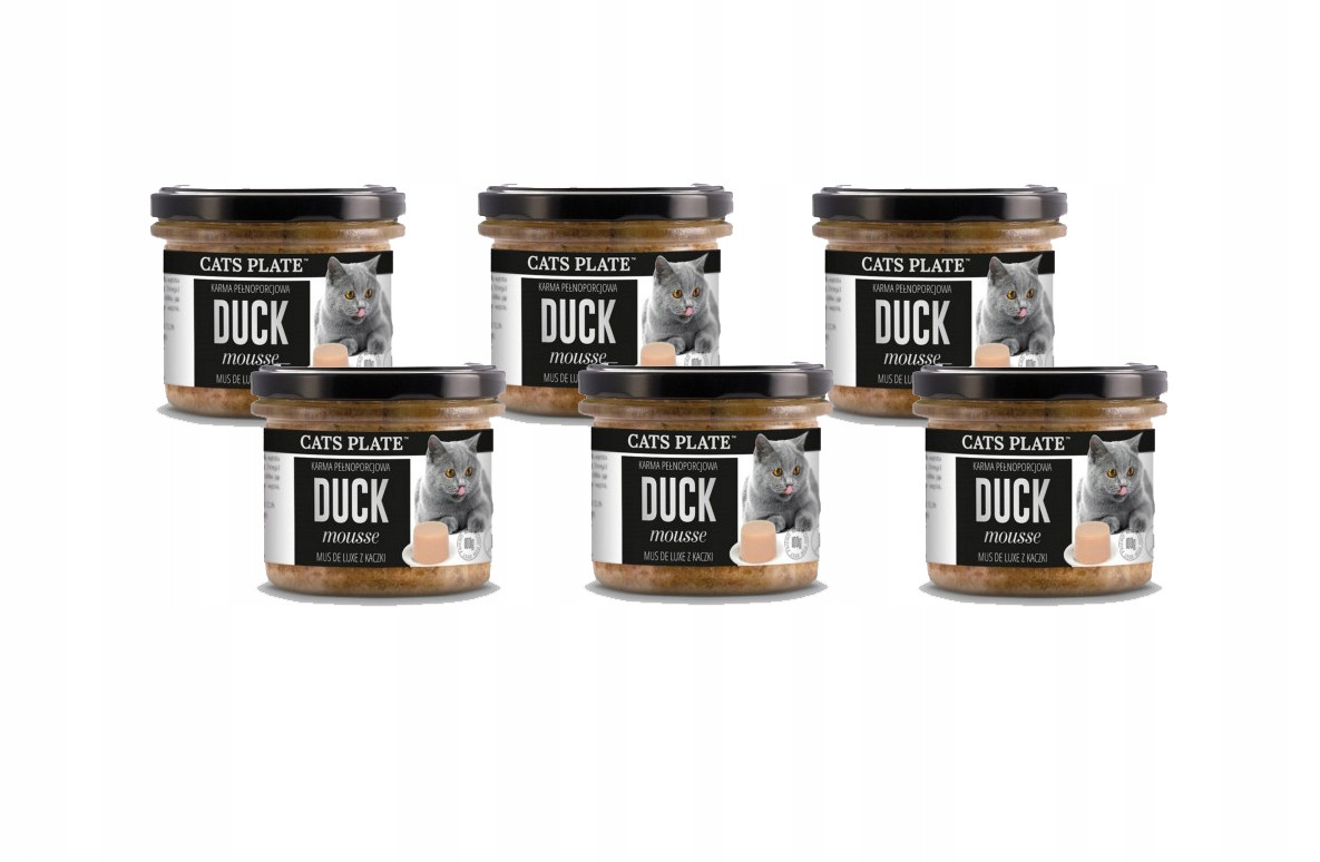 Cats Plate Duck mousse kachní pěna 6x100g pro kočky