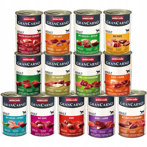 Animonda Pes GranCarno Adult MIX 13 základních příchutí Set 400 g x 13