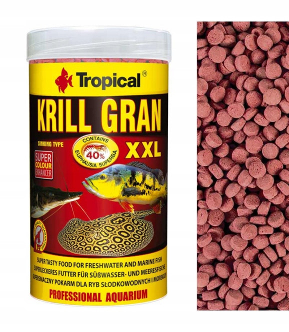 Tropical Krill Gran XXL – vícesložkové krmivo pro vši ryb
