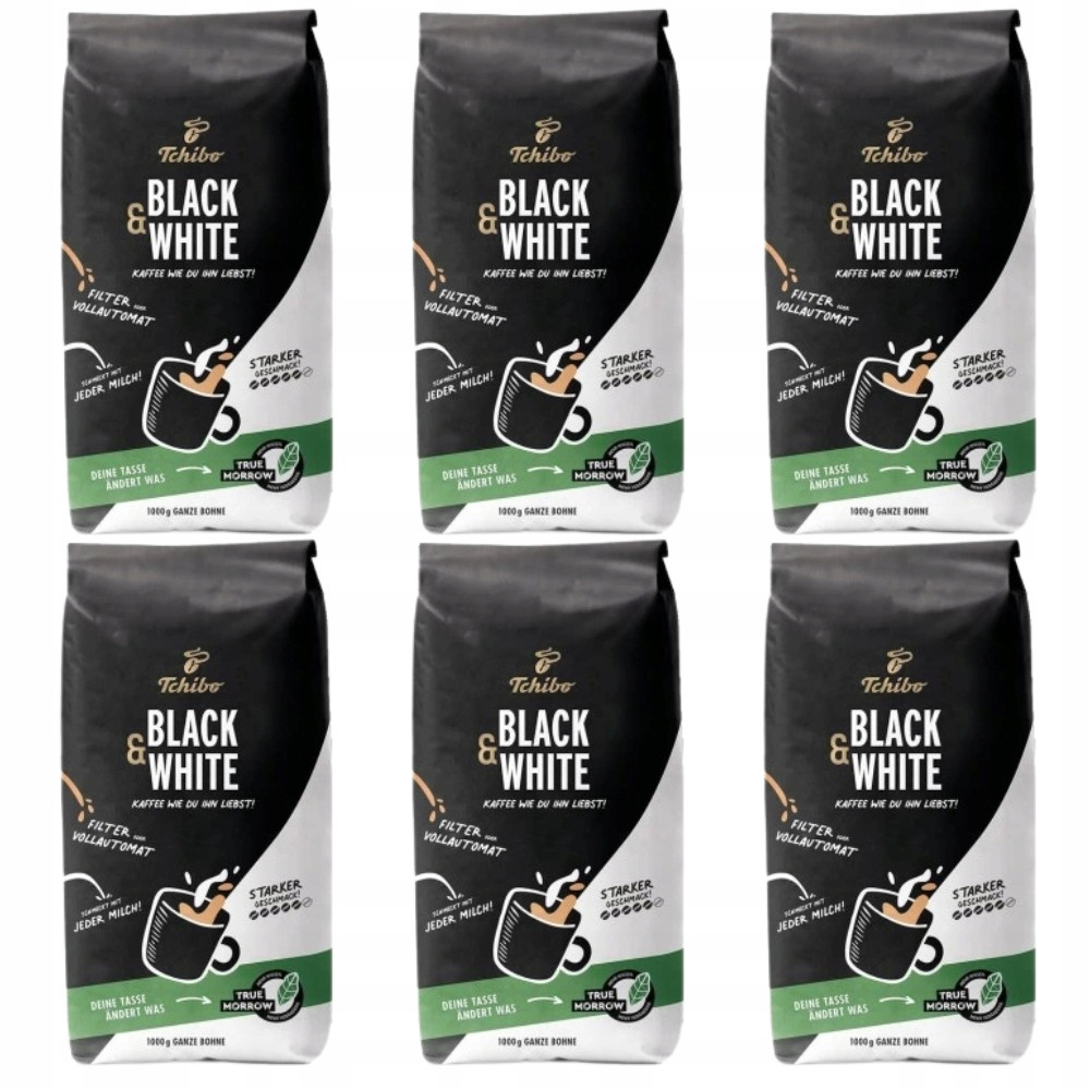 Káva zrnková Tchibo Black & White káva míchaná sada 6kg