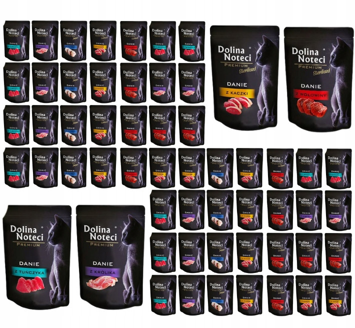 Dolina Noteci Premium Krmivo mokré pro kočky MIX Chutí bez obilovin 60 x 85g