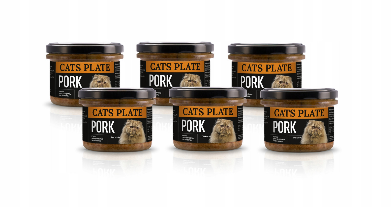 Cats Plate Pork Vepřové 6x180g pro kočky