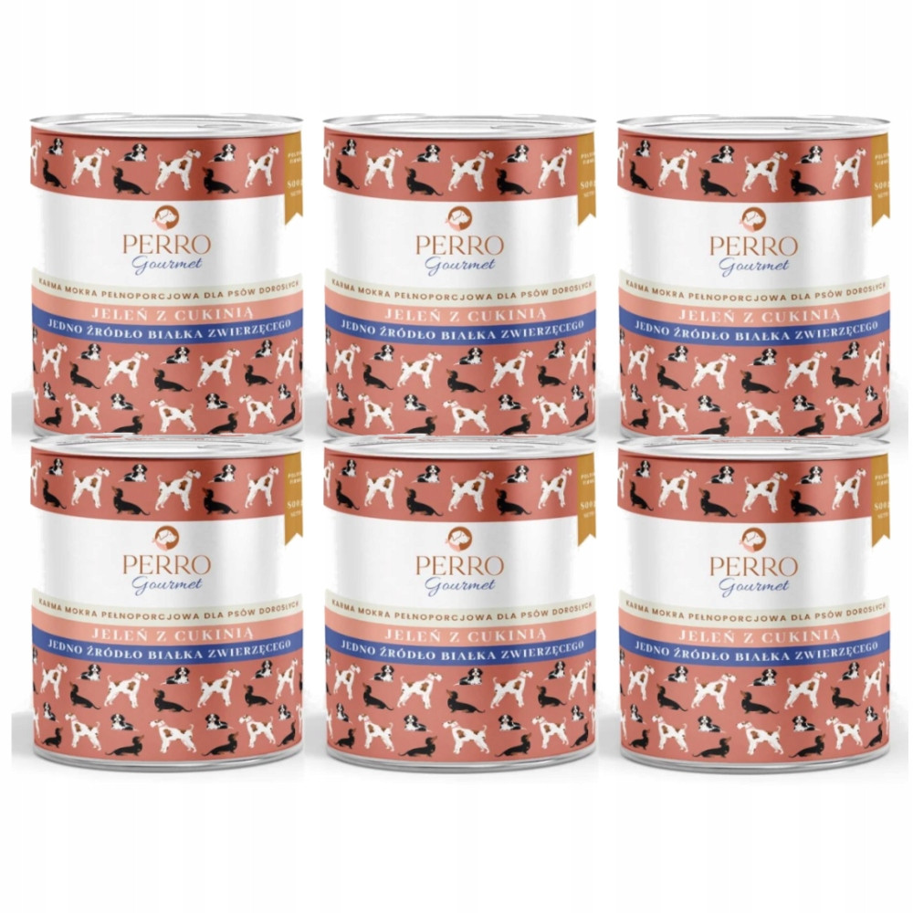 Perro vlhké krmivo pro psy Gourmet Jelen s cuketou 6x800 g