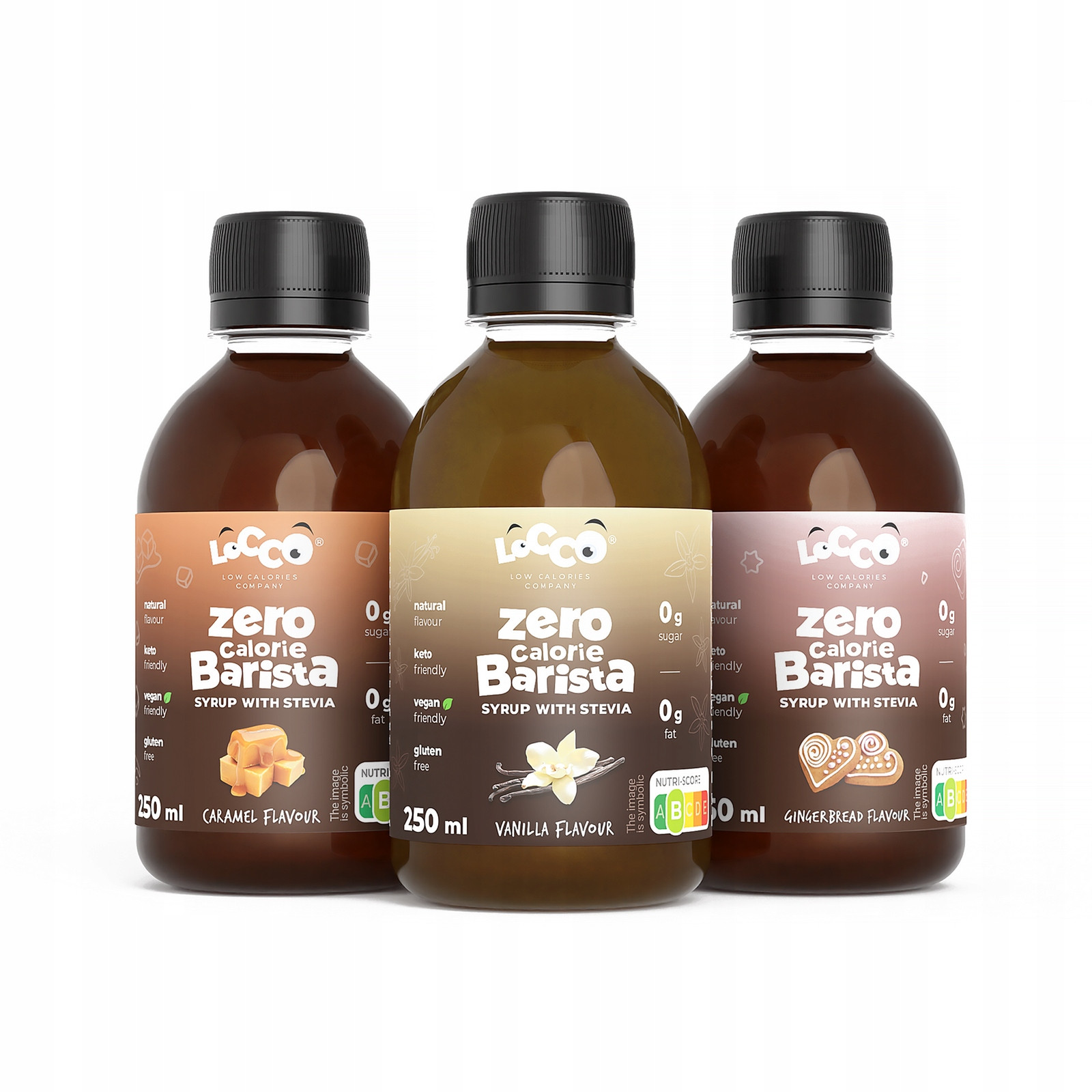 Locco Zero Calorie Barista Sampler Box 3 x 250 ml