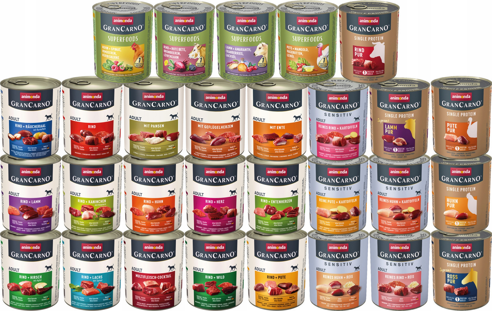 Animonda GranCarno Set 29x800g MIX 29 příchutí!