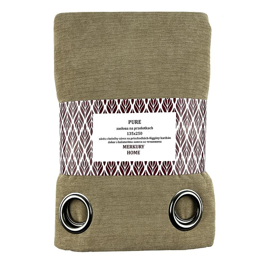 Závěs Pure na průchodkách 135x250 béžová