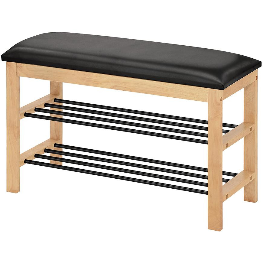 Botník se sedákem GC0835 černá/přírodní