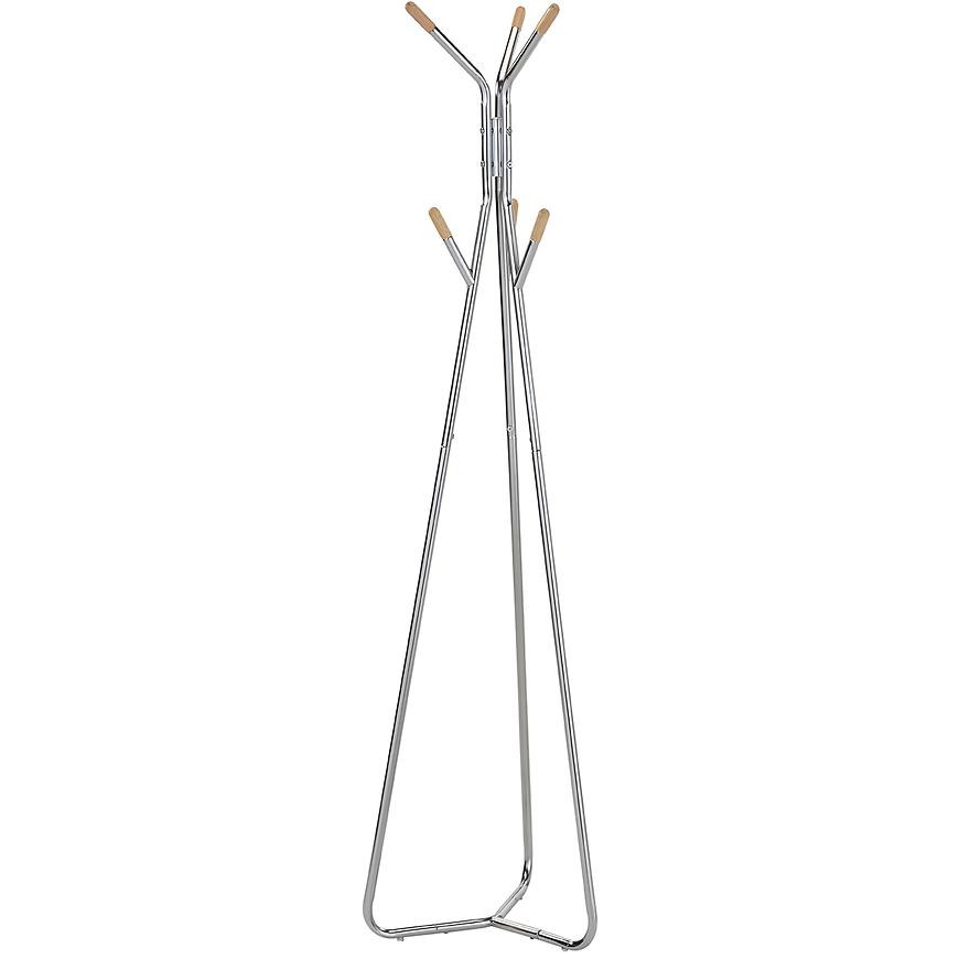 Stojací věšák GC6741 chrom/přírodní