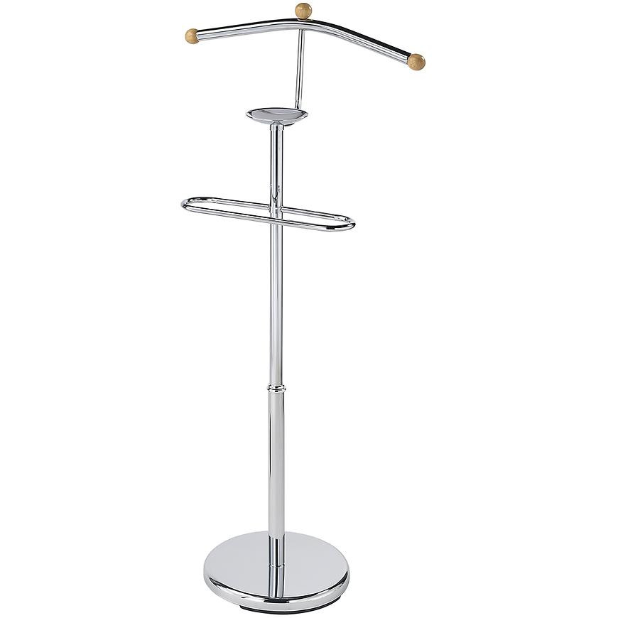 Věšák na oblečení/němý sluha GC7503 chrom/přírodní